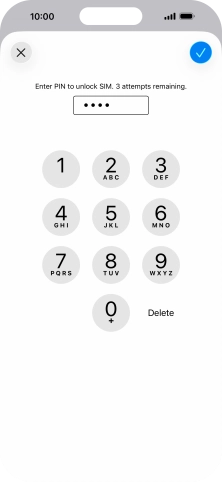 Key in your PIN and press the confirm icon. Key in your PIN and press the confirm icon.