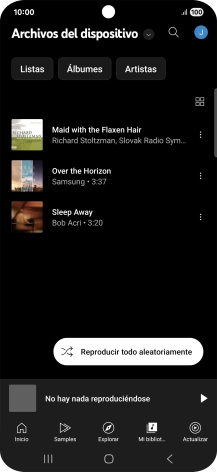 Pulsa el archivo de música deseado. Pulsa el archivo de música deseado.