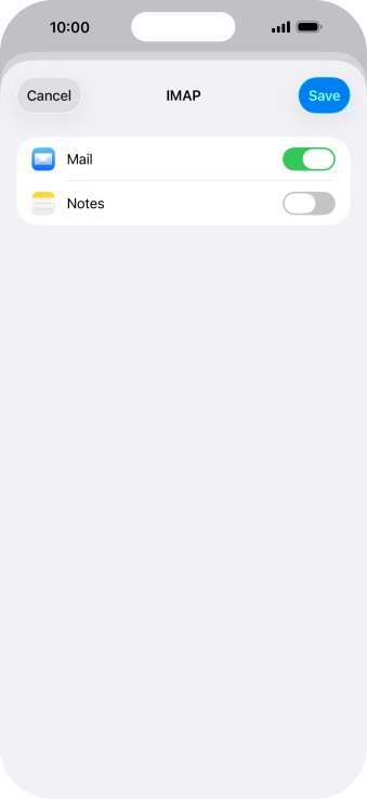 Press Save. Your email account has now been set up. To select more settings for incoming and outgoing server, proceed with the following steps. Press Save. Your email account has now been set up. To select more settings for incoming and outgoing server, proceed with the following steps.