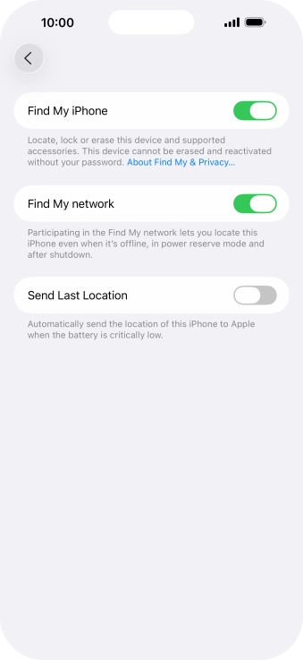 Press the indicator next to Press the indicator next to