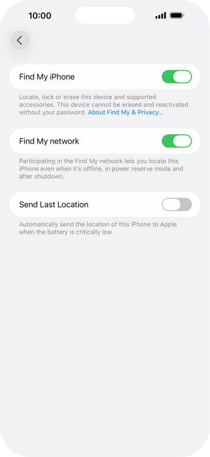 Press the indicator next to Press the indicator next to