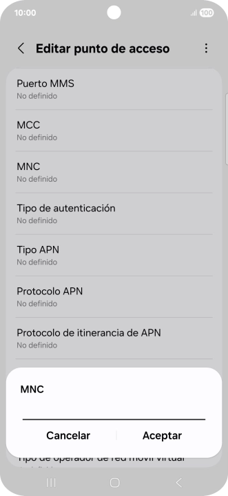 Introduce 01 y pulsa Aceptar. Introduce 01 y pulsa Aceptar.