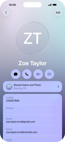 Press Shared Name and Photo. Press Shared Name and Photo.