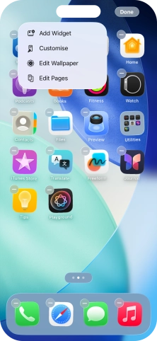 Press Customise. Press Customise.