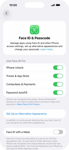 Press the indicators next to the required settings to turn them on or off. Press the indicators next to the required settings to turn them on or off.