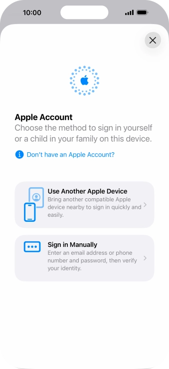 Press Sign in Manually. Press Sign in Manually.