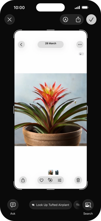 To use visual intelligence via screenshot, take a screenshot and follow the instructions on the screen to use the function. To use visual intelligence via screenshot, take a screenshot and follow the instructions on the screen to use the function.