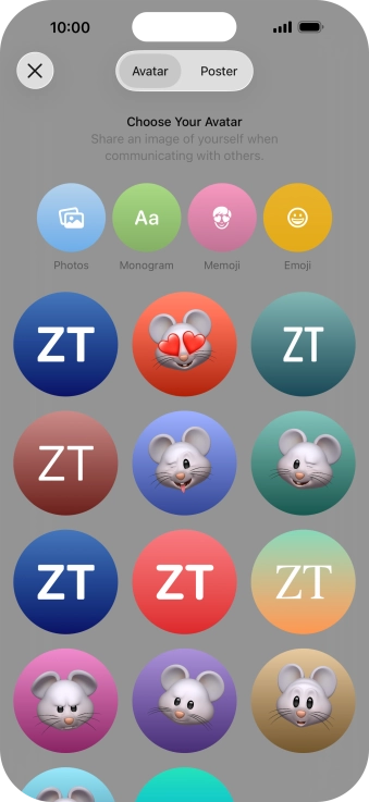 Press the required category and follow the instructions on the screen to select and save the required picture to your Contact Poster. Press the required category and follow the instructions on the screen to select and save the required picture to your Contact Poster.