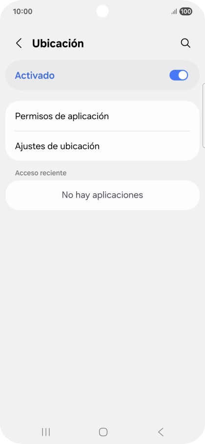 Pulsa Permisos de aplicación. Pulsa Permisos de aplicación.