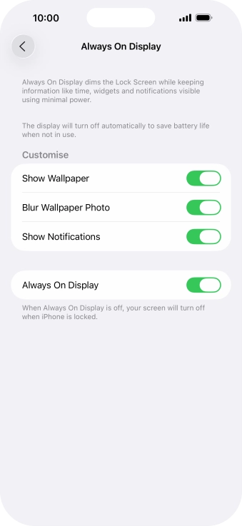 Press the indicator next to Press the indicator next to