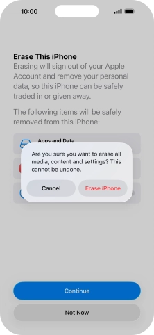 Press Erase iPhone. Press Erase iPhone.