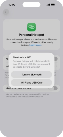If Wi-Fi is turned on, press Wi-Fi and USB Only. If Wi-Fi is turned on, press Wi-Fi and USB Only.
