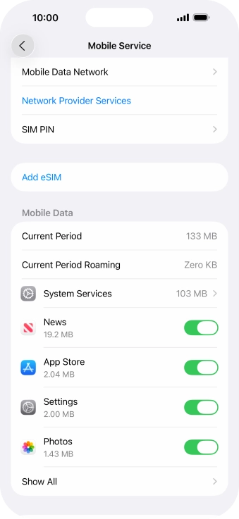 Press Add eSIM. Press Add eSIM.