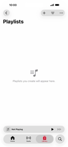 Press the new playlist icon. Press the new playlist icon.