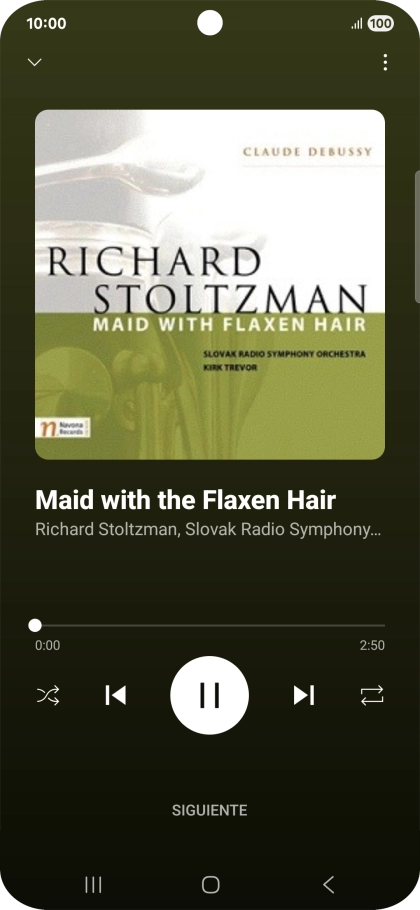 Pulsa la flecha hacia la derecha para ir al archivo de música siguiente. Pulsa la flecha hacia la derecha para ir al archivo de música siguiente.