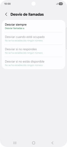 Pulsa el tipo de desvío deseado. Pulsa el tipo de desvío deseado.