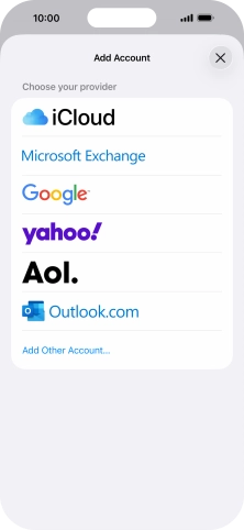 Press Add Other Account.... Press Add Other Account....