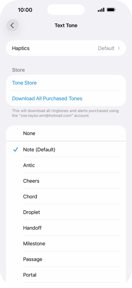 Press the required message tones to hear them. Press the required message tones to hear them.