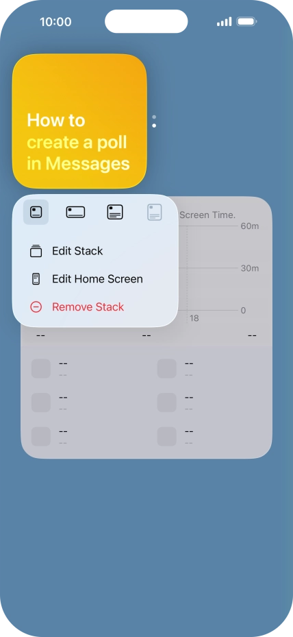 Press Edit Stack. Press Edit Stack.