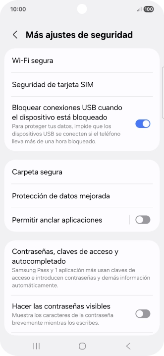 Pulsa Seguridad de tarjeta SIM. Pulsa Seguridad de tarjeta SIM.