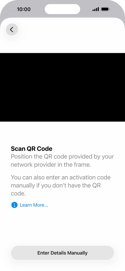Place the QR code you've received inside the phone camera frame to scan the code. Place the QR code you've received inside the phone camera frame to scan the code.