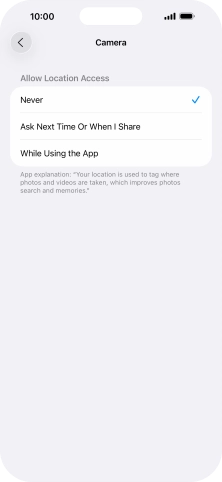 Press the required setting to turn the function on or off. Press the required setting to turn the function on or off.