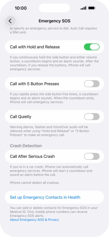 Press the indicator next to Press the indicator next to