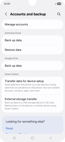 Press Manage accounts. Press Manage accounts.
