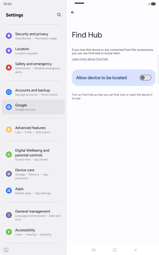 Press the indicator next to Press the indicator next to