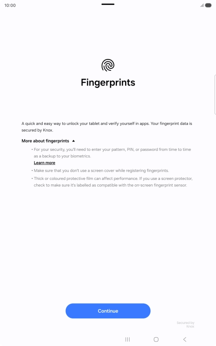 Press Continue. Press Continue.
