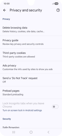 Press Delete browsing data. Press Delete browsing data.