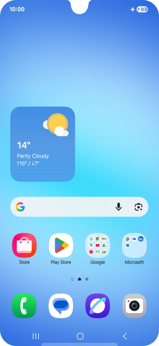 The flight mode icon shows that flight mode is turned on. The flight mode icon shows that flight mode is turned on.
