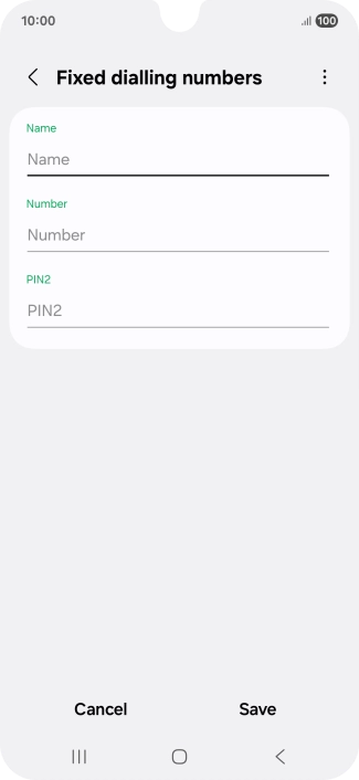 Press Name and key in the required name. Press Name and key in the required name.