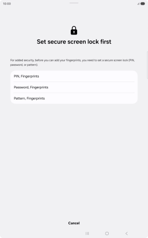 Press the required lock code and follow the instructions on the screen to create an additional lock code. Press the required lock code and follow the instructions on the screen to create an additional lock code.