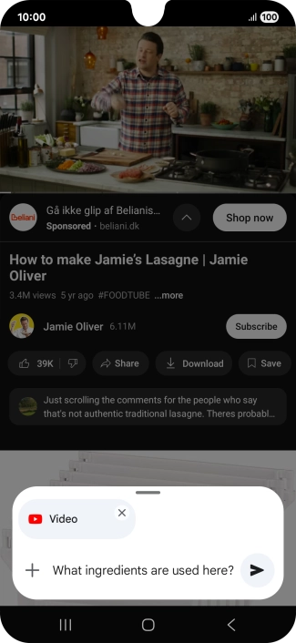 Follow the instructions on the screen to type or speak the required question for the video. Follow the instructions on the screen to type or speak the required question for the video.