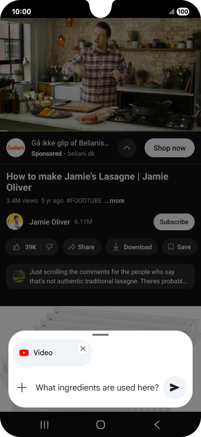 Follow the instructions on the screen to type or speak the required question for the video. Follow the instructions on the screen to type or speak the required question for the video.