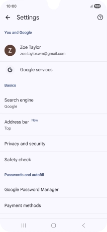 Press Privacy and security. Press Privacy and security.