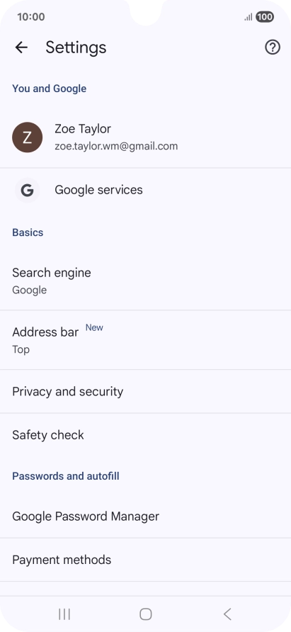 Press Privacy and security. Press Privacy and security.