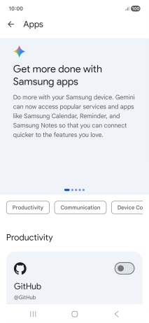 Press the indicator next to the required extension to turn on the function. Press the indicator next to the required extension to turn on the function.
