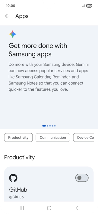Press the indicator next to the required extension to turn on the function. Press the indicator next to the required extension to turn on the function.