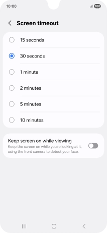 Press the required setting. Press the required setting.