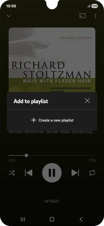Press Create a new playlist. Press Create a new playlist.