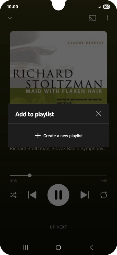 Press Create a new playlist. Press Create a new playlist.