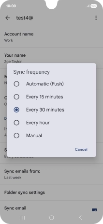 Press the required setting. Press the required setting.