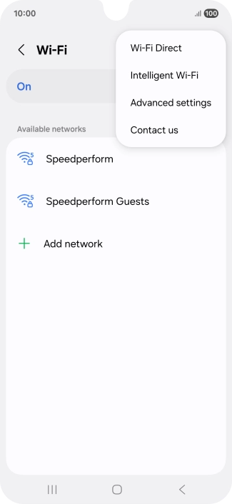 Press Intelligent Wi-Fi. Press Intelligent Wi-Fi.