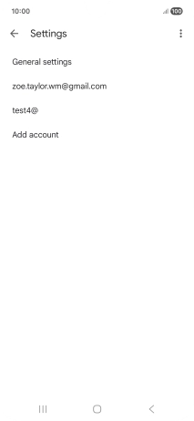 Press the required email account. Press the required email account.