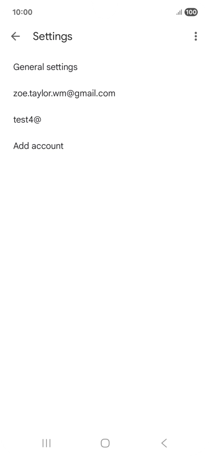 Press the required email account. Press the required email account.