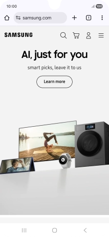 Press the menu icon. Press the menu icon.