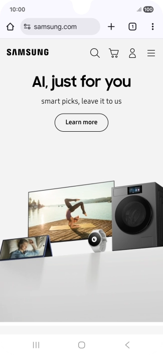 Press the menu icon. Press the menu icon.