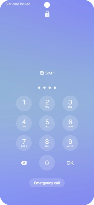 If your SIM is locked, key in your PIN and press OK. If your SIM is locked, key in your PIN and press OK.